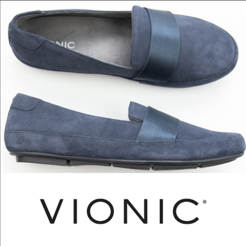 Vionic Bridget Suede Loafer Navy Blue 8